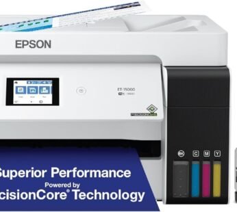 Epson EcoTank ET-15000 Wireless Color All-in-One Supertank Printer with Scanner, Copier, Fax, Ethernet and Printing up to 13 x 19 Inches, White