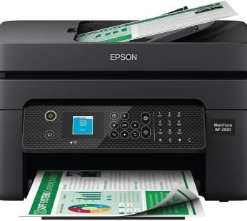 Epson Workforce WF-2930 Wireless All-in-One Printer with Scan, Copy, Fax, Auto Document Feeder, Automatic 2-Sided Printing and 1.4″ Color Display,Black