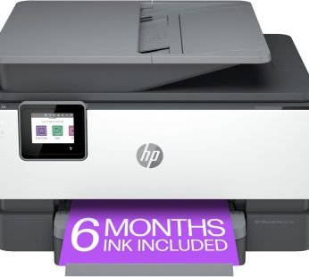 HP OfficeJet Pro 9018e Wireless All-in-One Color Inkjet Printer, Print, scan, Copy, fax, ADF, Duplex Printing Best for Office, 6 Months of Ink Included (1G5L5A) (Renewed Premium)